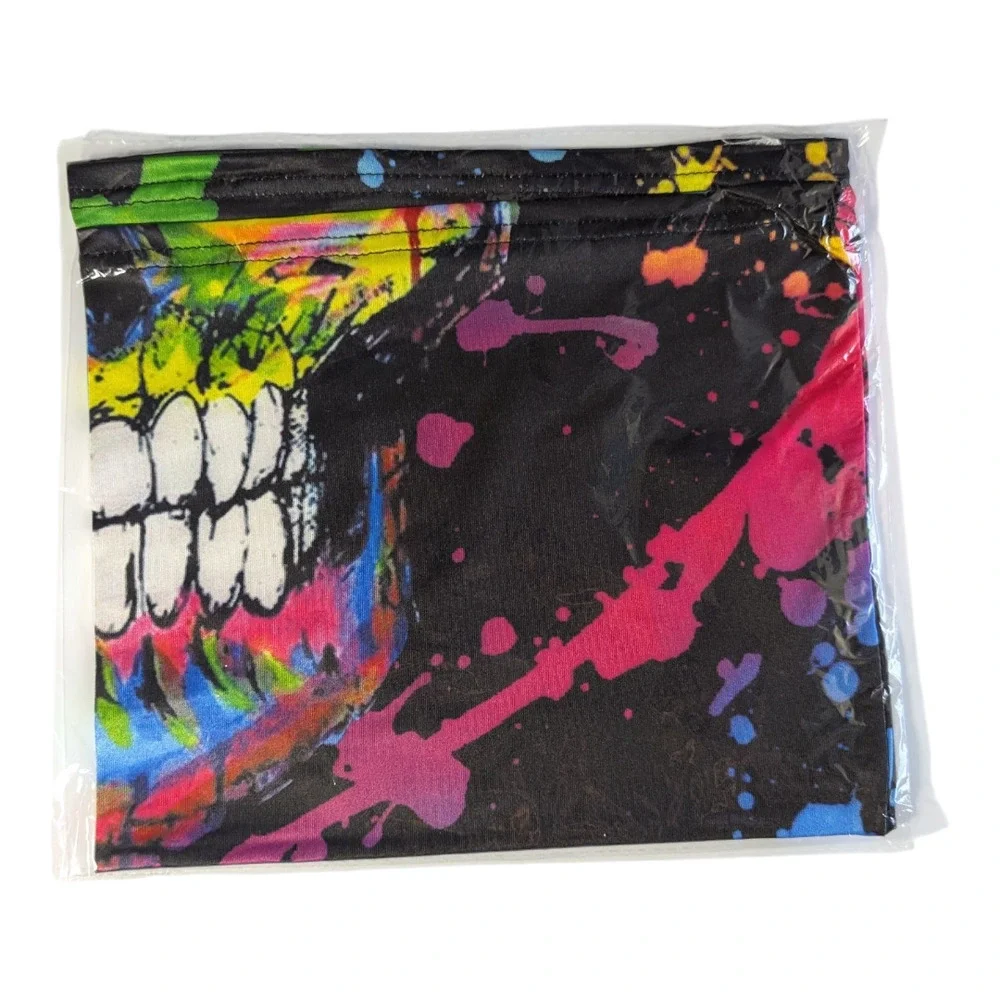 Neck Gaiter - Fishing Mask - Bandana - Sun Wind Dust Protection - Skull Smile